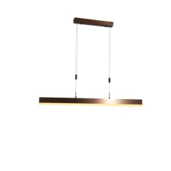 Verstellbare Hängelampe Dunkelbronze inkl. dimmbarer LED - Lamba