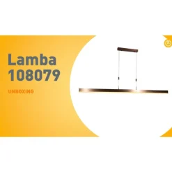 Verstellbare Hängelampe Dunkelbronze inkl. dimmbarer LED - Lamba