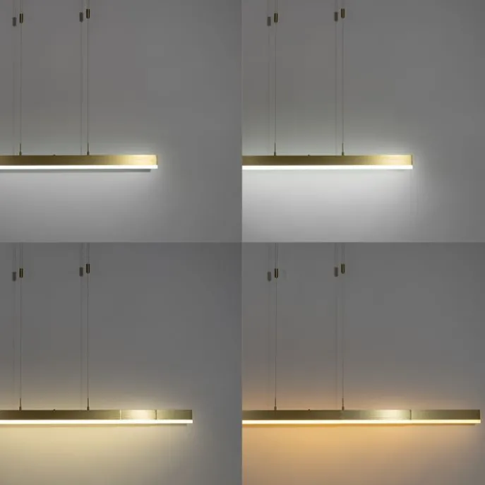 Verstellbare Hängelampe Gold inkl. LED - Lamba