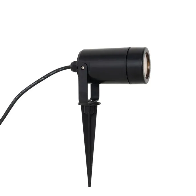 Verstellbarer schwarzer Spike-Strahler IP65 - Solo Eco