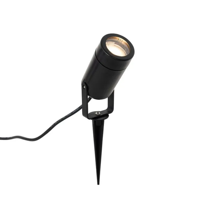 Verstellbarer schwarzer Spike-Strahler IP65 - Solo Eco