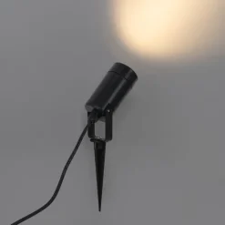 Verstellbarer schwarzer Spike-Strahler IP65 - Solo Eco