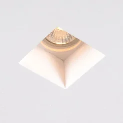 Vertiefter Fleck weiß 12 cm quadratisch - Zigeunerstuck