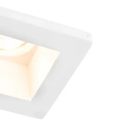 Vertiefter Fleck weiß 12 cm quadratisch - Zigeunerstuck