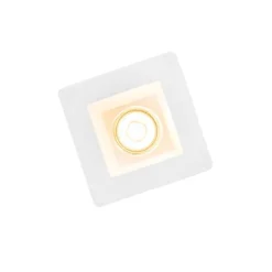 Vertiefter Fleck weiß 12 cm quadratisch - Zigeunerstuck