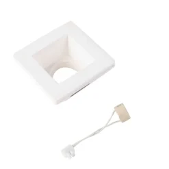 Vertiefter Fleck weiß 12 cm quadratisch - Zigeunerstuck