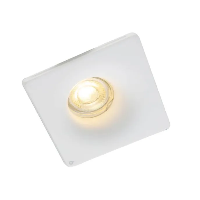 Vertiefter Fleck weiß 12 cm quadratisch - Zigeunerstuck