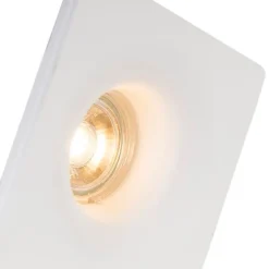 Vertiefter Fleck weiß 12 cm quadratisch - Zigeunerstuck