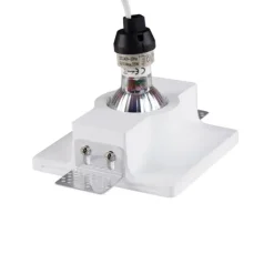 Vertiefter Fleck weiß 12 cm quadratisch - Zigeunerstuck