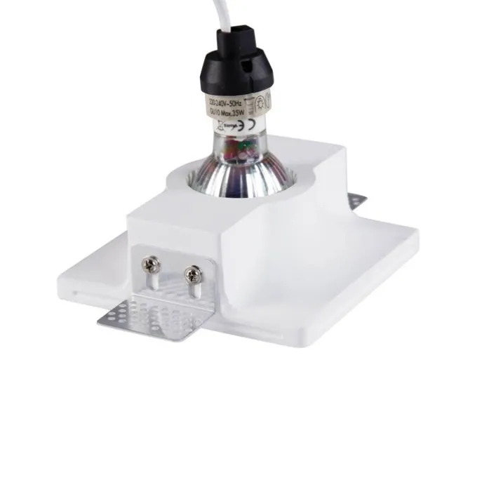 Vertiefter Fleck weiß 12 cm quadratisch - Zigeunerstuck