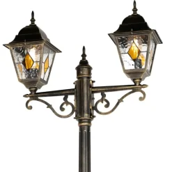 Vintage Außenlaterne Antikgold 240 cm 2-flammig - Antigua