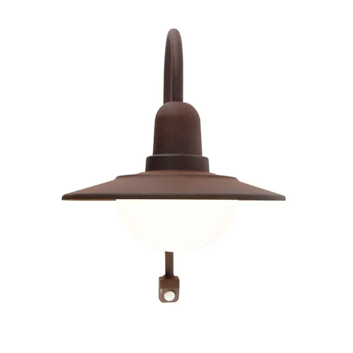 Vintage Außenwandleuchte braun IP44 Bewegungsmelder - Herman