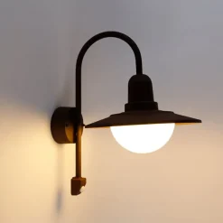 Vintage Außenwandleuchte braun IP44 Bewegungsmelder - Herman