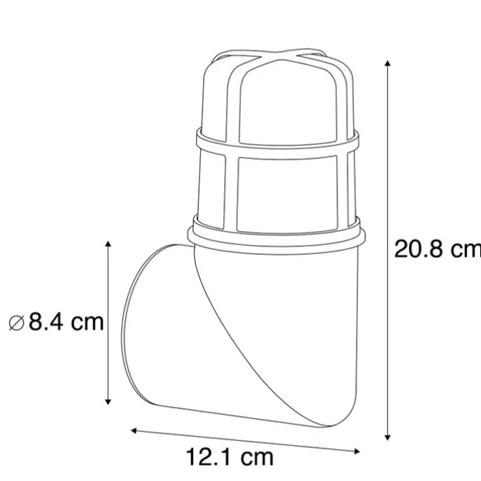Vintage Außenwandleuchte Messing IP54 20,8 cm - Kiki