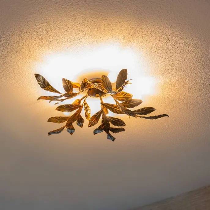 Vintage Deckenlampe Antik Gold 5-flammig - Linde