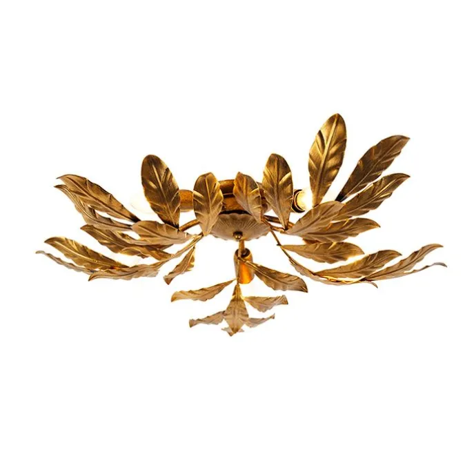 Vintage Deckenlampe Antik Gold 5-flammig - Linde