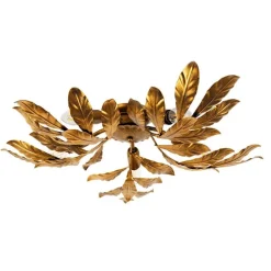 Vintage Deckenlampe Antik Gold 5-flammig - Linde