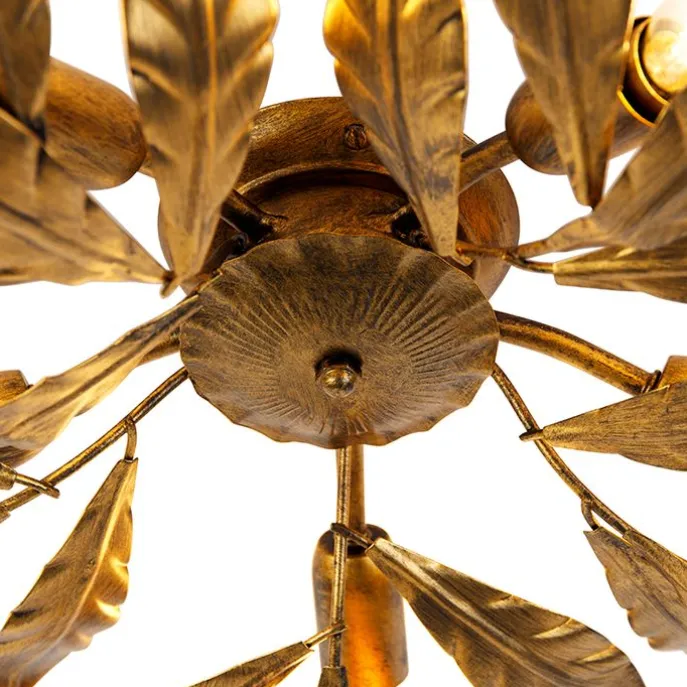 Vintage Deckenlampe Antik Gold 5-flammig - Linde