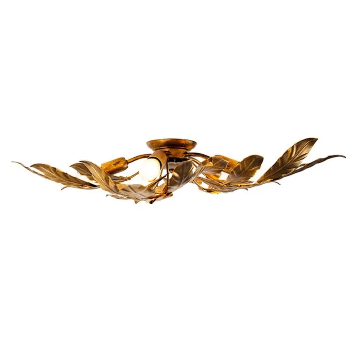 Vintage Deckenlampe Antik Gold 5-flammig - Linde