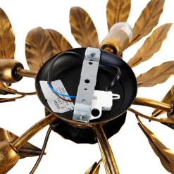 Vintage Deckenlampe Antik Gold 5-flammig - Linde