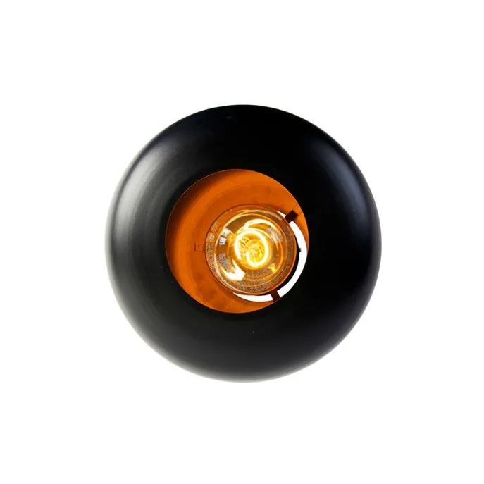 Vintage Deckenlampe schwarz mit Messing - Kayleigh