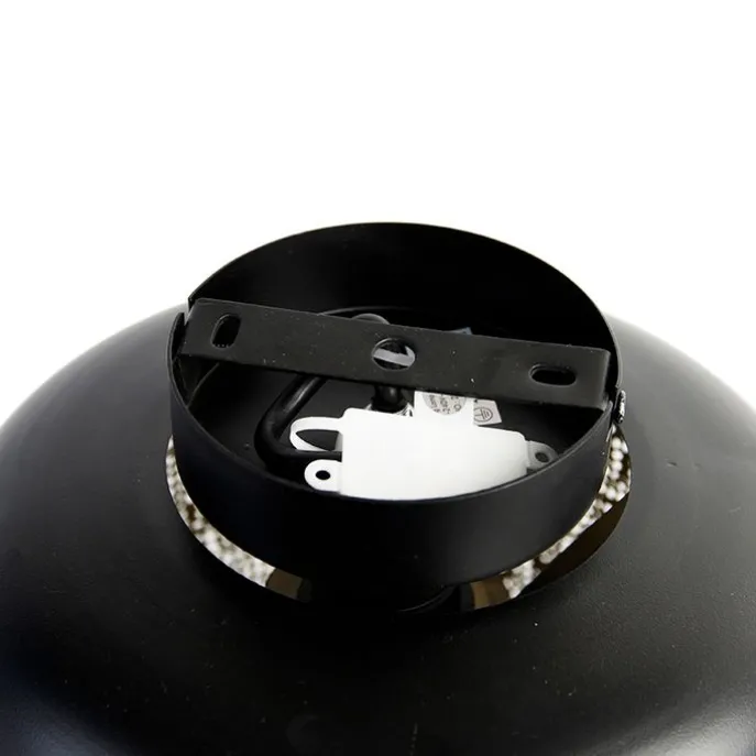 Vintage Deckenlampe schwarz mit Messing - Kayleigh