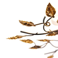 Vintage Deckenlampe schwarz mit Gold 50 cm 3 Lichter - Foglie