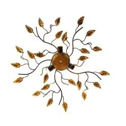 Vintage Deckenlampe schwarz mit Gold 50 cm 3 Lichter - Foglie