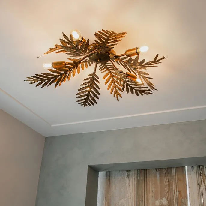 Vintage Deckenleuchte 5-flammig Gold - Botanica