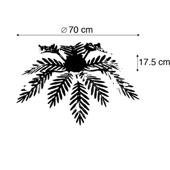 Vintage Deckenleuchte 5-flammig Gold - Botanica