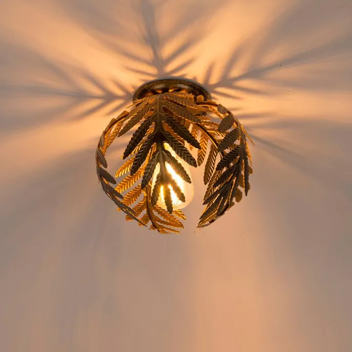 Vintage Deckenleuchte Gold 24 cm - Botanica