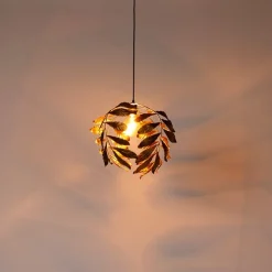 Vintage Hängelampe Antik Gold 40 cm - Linde