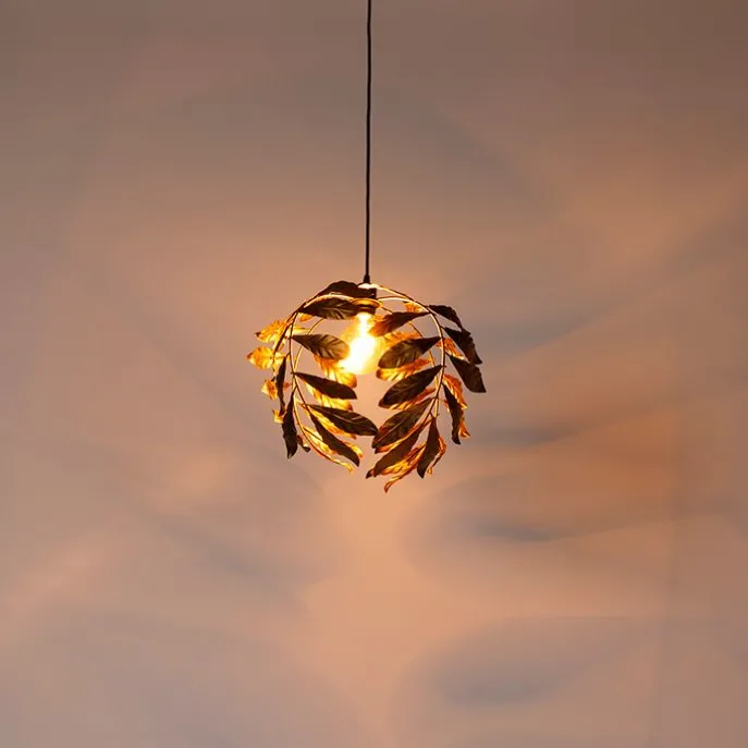 Vintage Hängelampe Antik Gold 40 cm - Linde