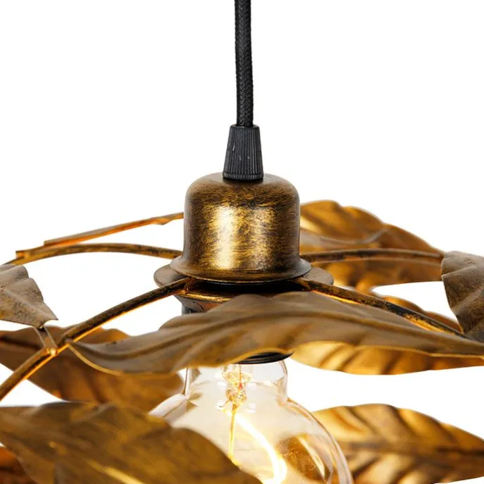 Vintage Hängelampe Antik Gold 40 cm - Linde