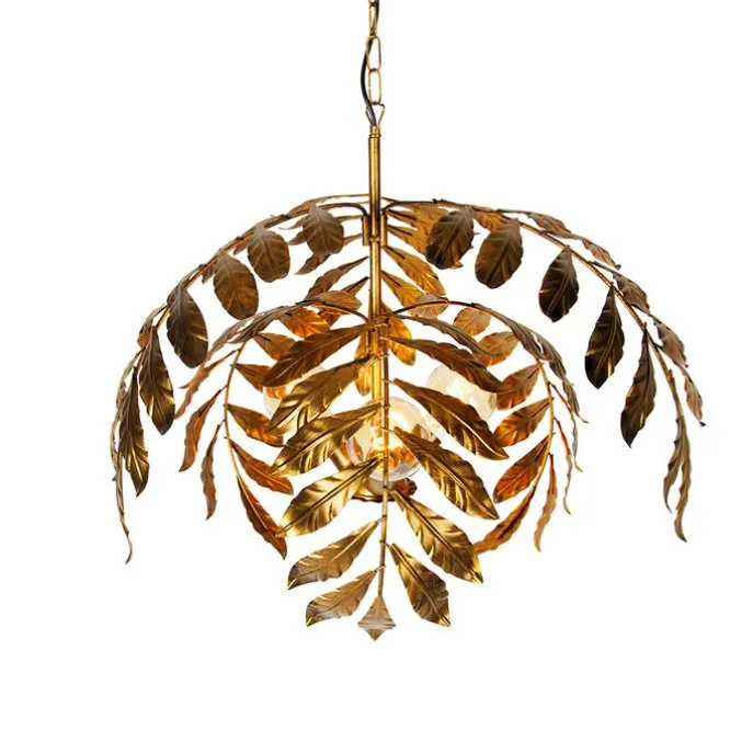 Vintage Hängelampe Antik Gold 60 cm - Linde