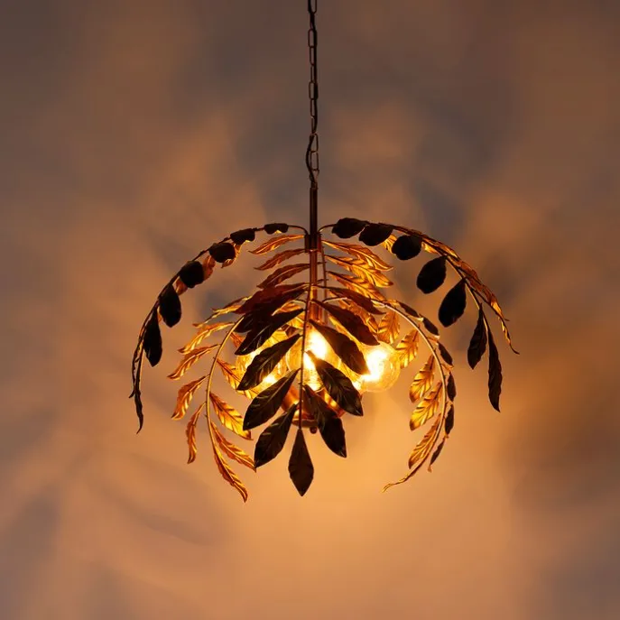 Vintage Hängelampe Antik Gold 60 cm - Linde