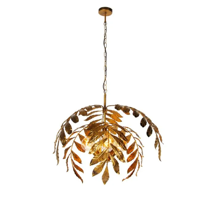 Vintage Hängelampe Antik Gold 60 cm - Linde