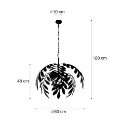 Vintage Hängelampe Antik Gold 60 cm - Linde