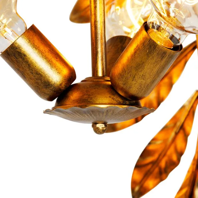 Vintage Hängelampe Antik Gold 60 cm - Linde