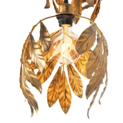 Vintage Hängelampe Antik Gold rund 3-flammig - Linde