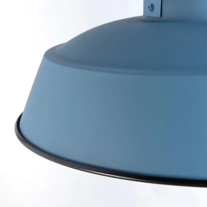 Vintage Hängelampe Blau Rund 43cm - Living