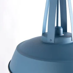 Vintage Hängelampe Blau Rund 43cm - Living