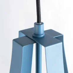 Vintage Hängelampe Blau Rund 43cm - Living