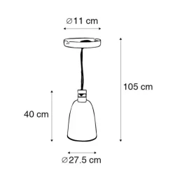 Vintage Hängelampe Kupfer mit Gold - Burn 1