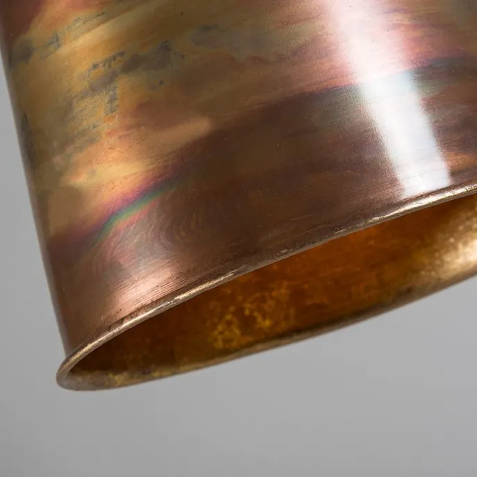 Vintage Hängelampe Kupfer mit Gold - Burn 1