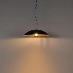 Vintage Hängelampe schwarz mit Gold 60 cm - Emilienne Novo