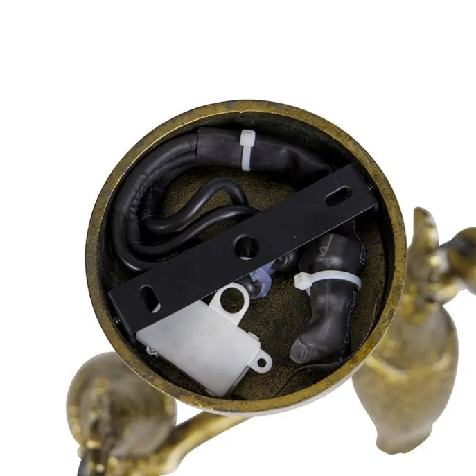 Vintage Messing Deckenlampe 2-flammig - Papegoje