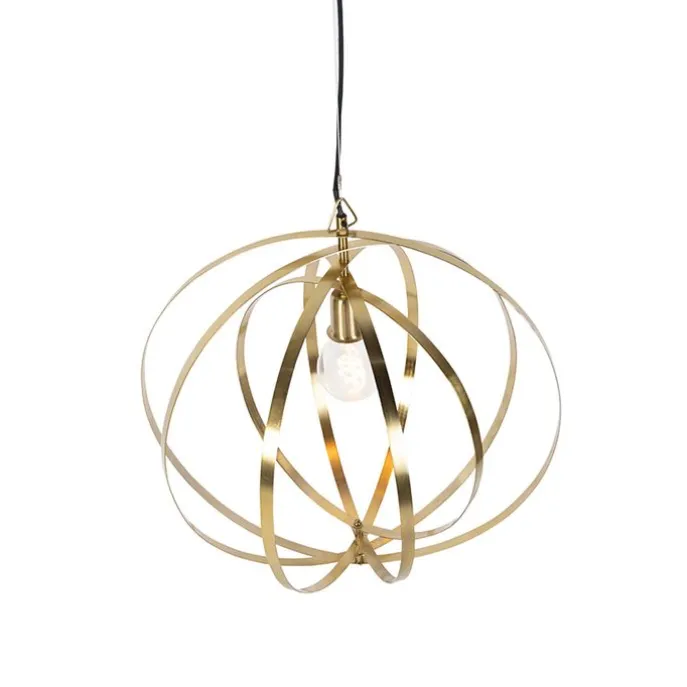 Vintage Messing Drehbare Hängelampe - Rings