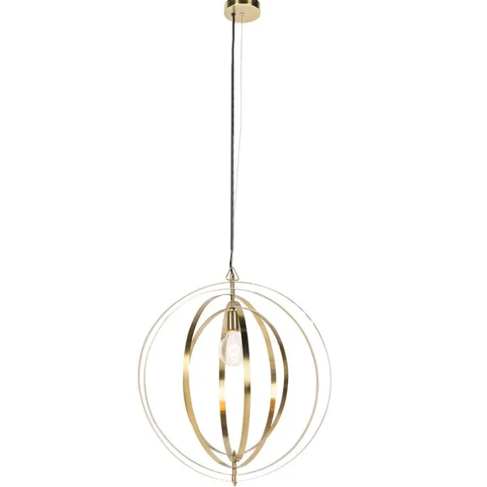 Vintage Messing Drehbare Hängelampe - Rings