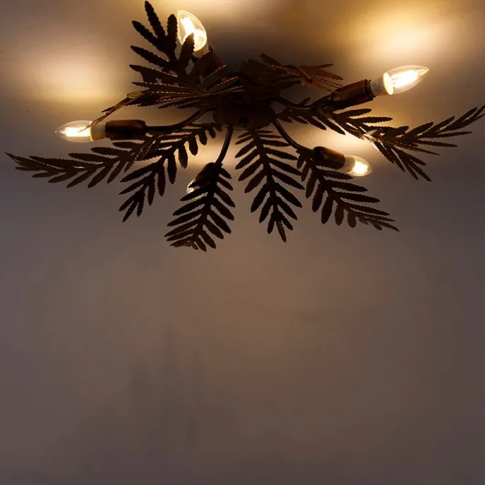 Vintage Smart Deckenleuchte Gold 70 cm inkl. 5 WiFi B35 - Botanica